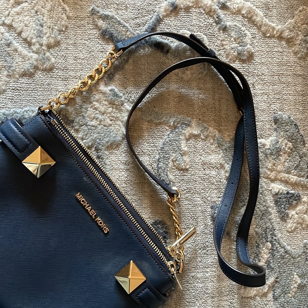 Michael Kors Karla East West Navy Saffiano
Leather Crossbody - Picture 5 of 5